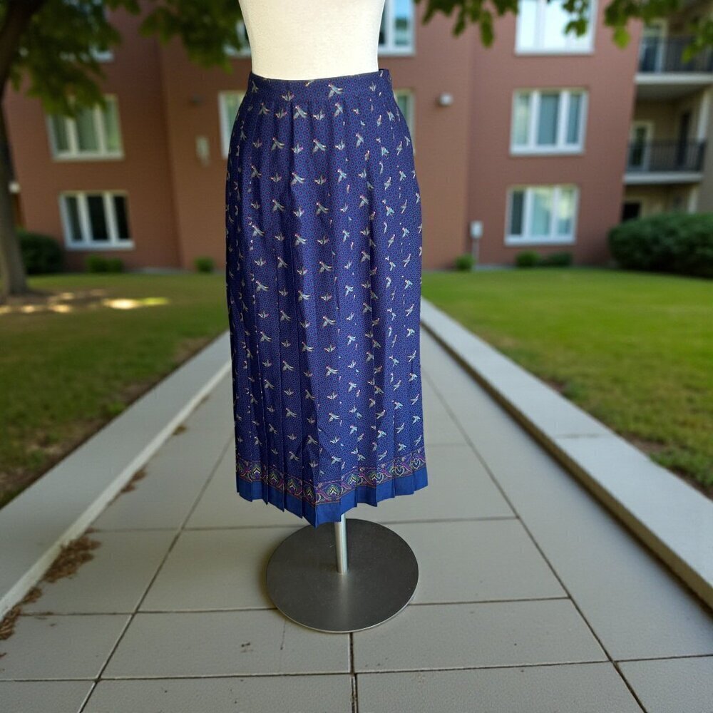 Vintage 80s Richard Malcolm Pleated Skirt Pheasants Classic Preppy